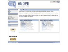 Tablet Screenshot of modules.anope.org